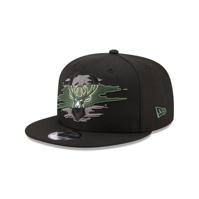 Milwaukee Bucks Gorra | New Era NBA Logo Tear 9fifty Snapback Cap Mexico - Verdes